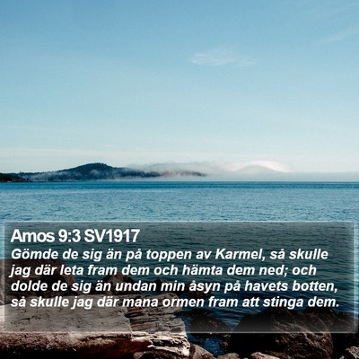 Amos 9:3 SV1917 Bible Verse Image