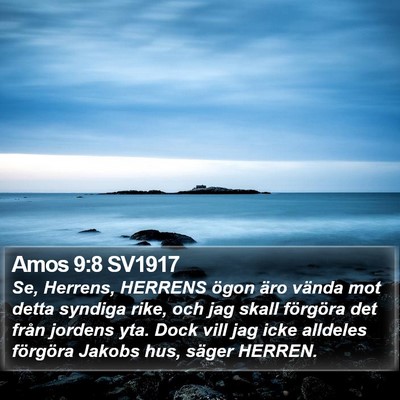 Amos 9:8 SV1917 Bible Verse Image