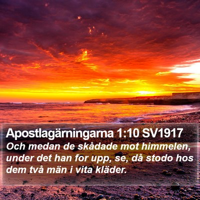 Apostlagärningarna 1:10 SV1917 Bible Verse Image