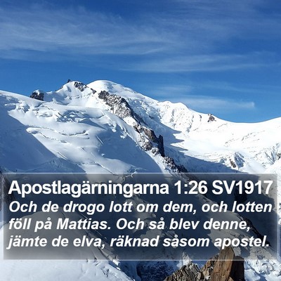 Apostlagärningarna 1:26 SV1917 Bible Verse Image