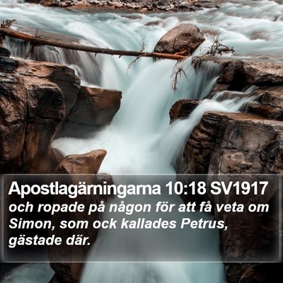 Apostlagärningarna 10:18 SV1917 Bible Verse Image