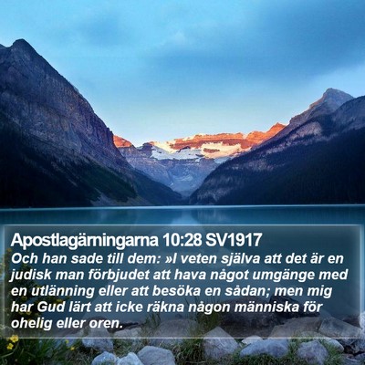 Apostlagärningarna 10:28 SV1917 Bible Verse Image
