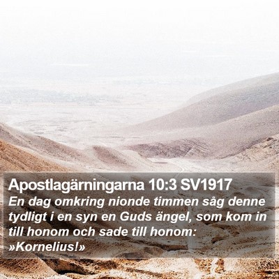 Apostlagärningarna 10:3 SV1917 Bible Verse Image
