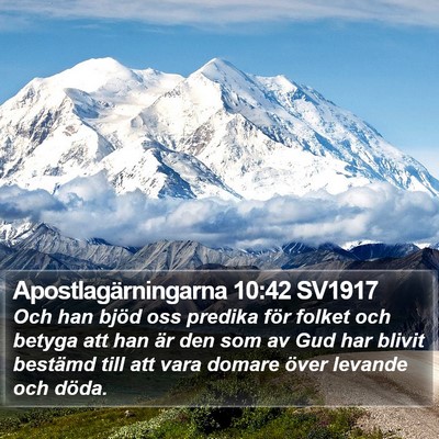 Apostlagärningarna 10:42 SV1917 Bible Verse Image