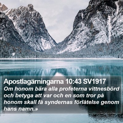 Apostlagärningarna 10:43 SV1917 Bible Verse Image