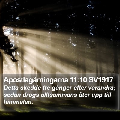 Apostlagärningarna 11:10 SV1917 Bible Verse Image