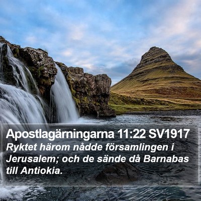 Apostlagärningarna 11:22 SV1917 Bible Verse Image