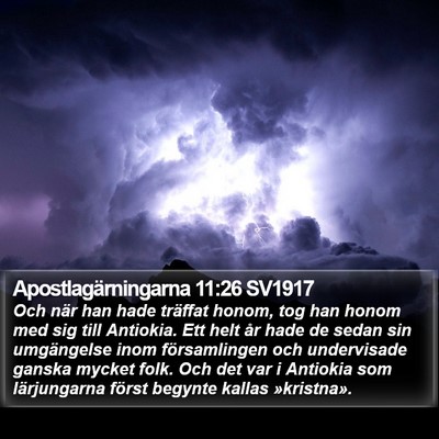 Apostlagärningarna 11:26 SV1917 Bible Verse Image