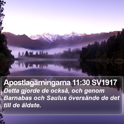 Apostlagärningarna 11:30 SV1917 Bible Verse Image