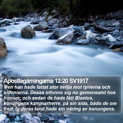 Apostlagärningarna 12:20 SV1917 Bible Verse Image