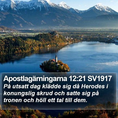 Apostlagärningarna 12:21 SV1917 Bible Verse Image