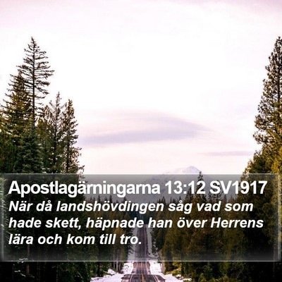 Apostlagärningarna 13:12 SV1917 Bible Verse Image