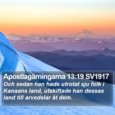 Apostlagärningarna 13:19 SV1917 Bible Verse Image