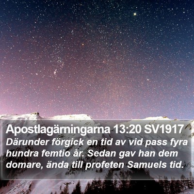 Apostlagärningarna 13:20 SV1917 Bible Verse Image