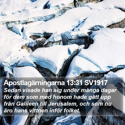 Apostlagärningarna 13:31 SV1917 Bible Verse Image
