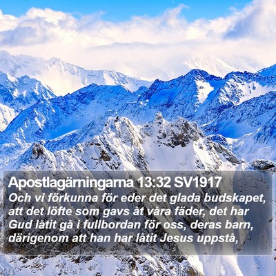 Apostlagärningarna 13:32 SV1917 Bible Verse Image