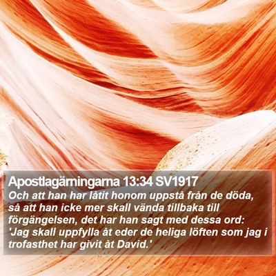 Apostlagärningarna 13:34 SV1917 Bible Verse Image