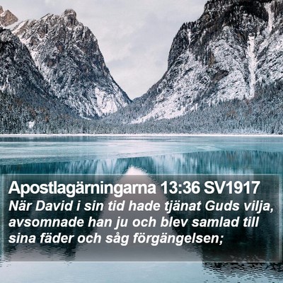 Apostlagärningarna 13:36 SV1917 Bible Verse Image