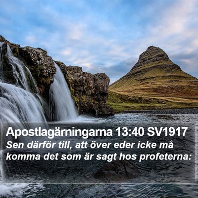 Apostlagärningarna 13:40 SV1917 Bible Verse Image