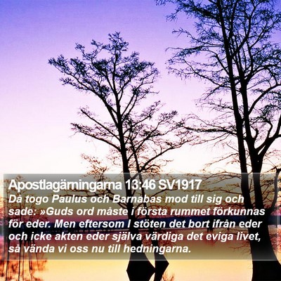 Apostlagärningarna 13:46 SV1917 Bible Verse Image
