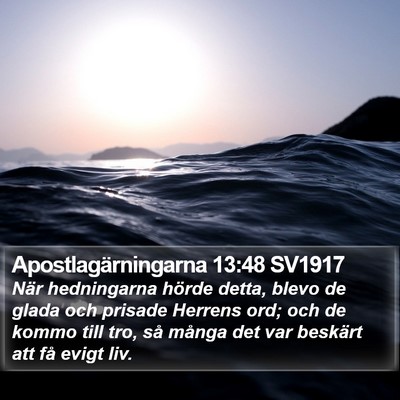 Apostlagärningarna 13:48 SV1917 Bible Verse Image