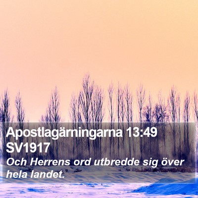 Apostlagärningarna 13:49 SV1917 Bible Verse Image