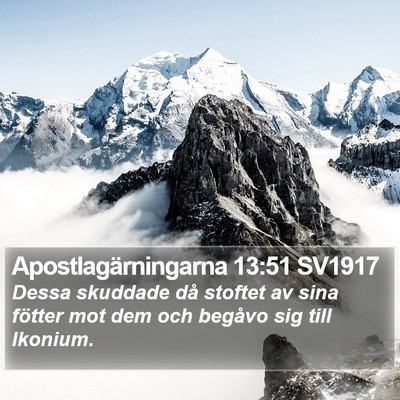 Apostlagärningarna 13:51 SV1917 Bible Verse Image