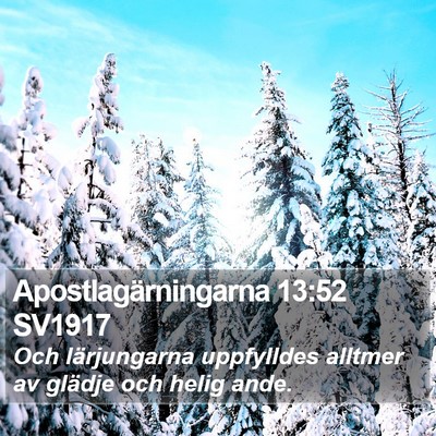 Apostlagärningarna 13:52 SV1917 Bible Verse Image