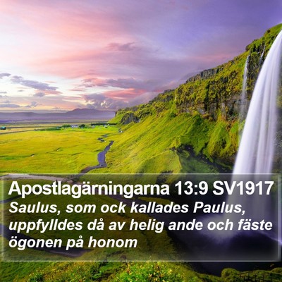 Apostlagärningarna 13:9 SV1917 Bible Verse Image