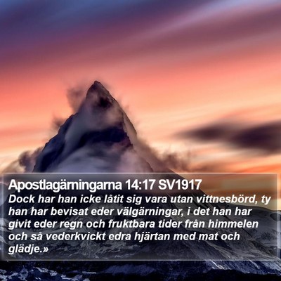 Apostlagärningarna 14:17 SV1917 Bible Verse Image