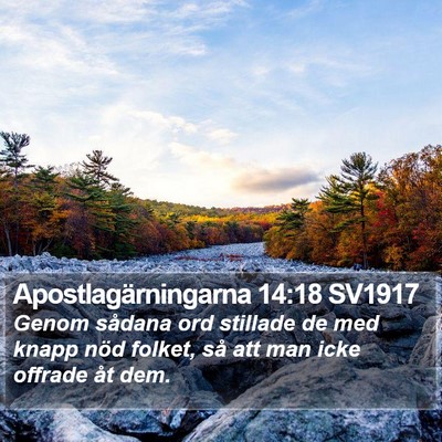 Apostlagärningarna 14:18 SV1917 Bible Verse Image