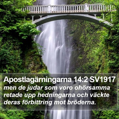 Apostlagärningarna 14:2 SV1917 Bible Verse Image