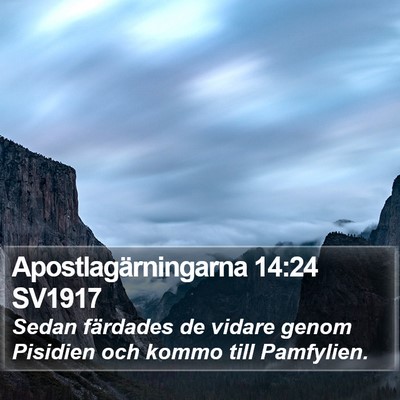 Apostlagärningarna 14:24 SV1917 Bible Verse Image