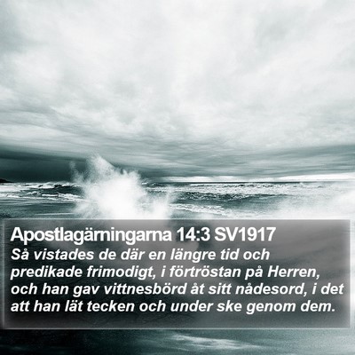 Apostlagärningarna 14:3 SV1917 Bible Verse Image