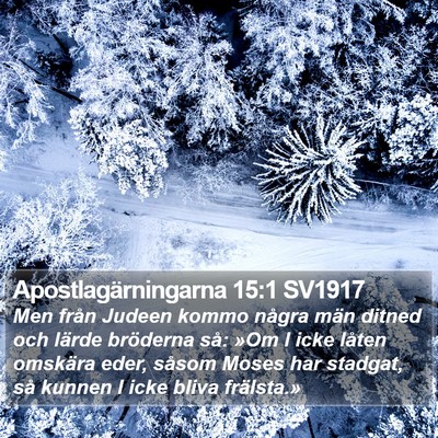 Apostlagärningarna 15:1 SV1917 Bible Verse Image