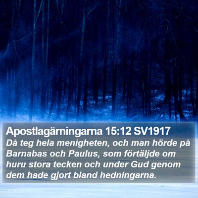 Apostlagärningarna 15:12 SV1917 Bible Verse Image