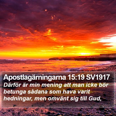 Apostlagärningarna 15:19 SV1917 Bible Verse Image