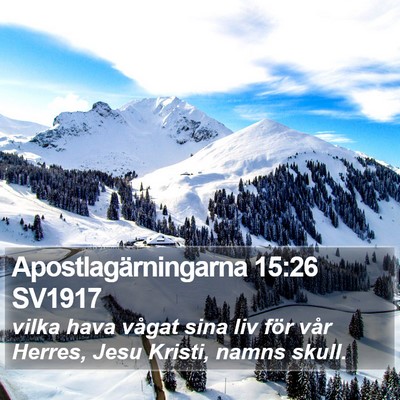 Apostlagärningarna 15:26 SV1917 Bible Verse Image