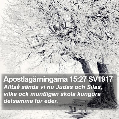 Apostlagärningarna 15:27 SV1917 Bible Verse Image