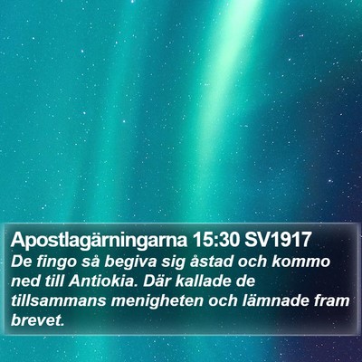Apostlagärningarna 15:30 SV1917 Bible Verse Image