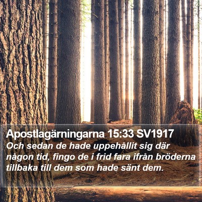 Apostlagärningarna 15:33 SV1917 Bible Verse Image