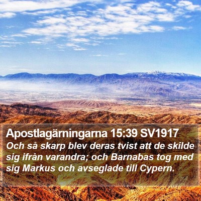 Apostlagärningarna 15:39 SV1917 Bible Verse Image