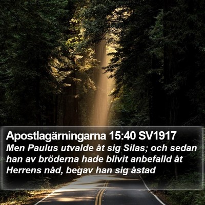 Apostlagärningarna 15:40 SV1917 Bible Verse Image