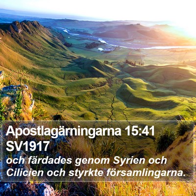 Apostlagärningarna 15:41 SV1917 Bible Verse Image