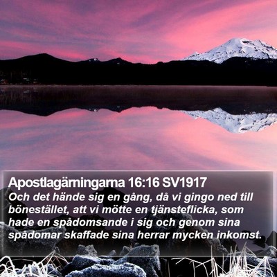 Apostlagärningarna 16:16 SV1917 Bible Verse Image