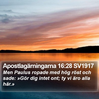 Apostlagärningarna 16:28 SV1917 Bible Verse Image