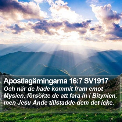 Apostlagärningarna 16:7 SV1917 Bible Verse Image