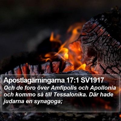 Apostlagärningarna 17:1 SV1917 Bible Verse Image