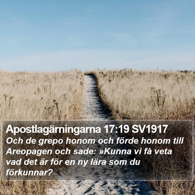 Apostlagärningarna 17:19 SV1917 Bible Verse Image