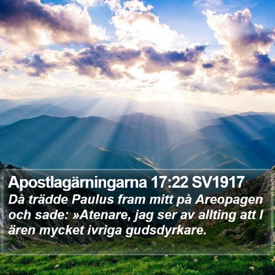Apostlagärningarna 17:22 SV1917 Bible Verse Image